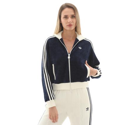 adidas Velour Knıt Tt Kadın Ceket Lacivert adidas Velour Knıt Tt Kadın Ceket Lacivert