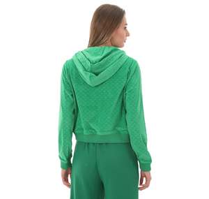 adidas Velour Zıp Hood Kadın Ceket Yeşil