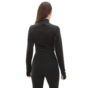 adidas Velvet Crop Top Kadın Sweatshirt Siyah