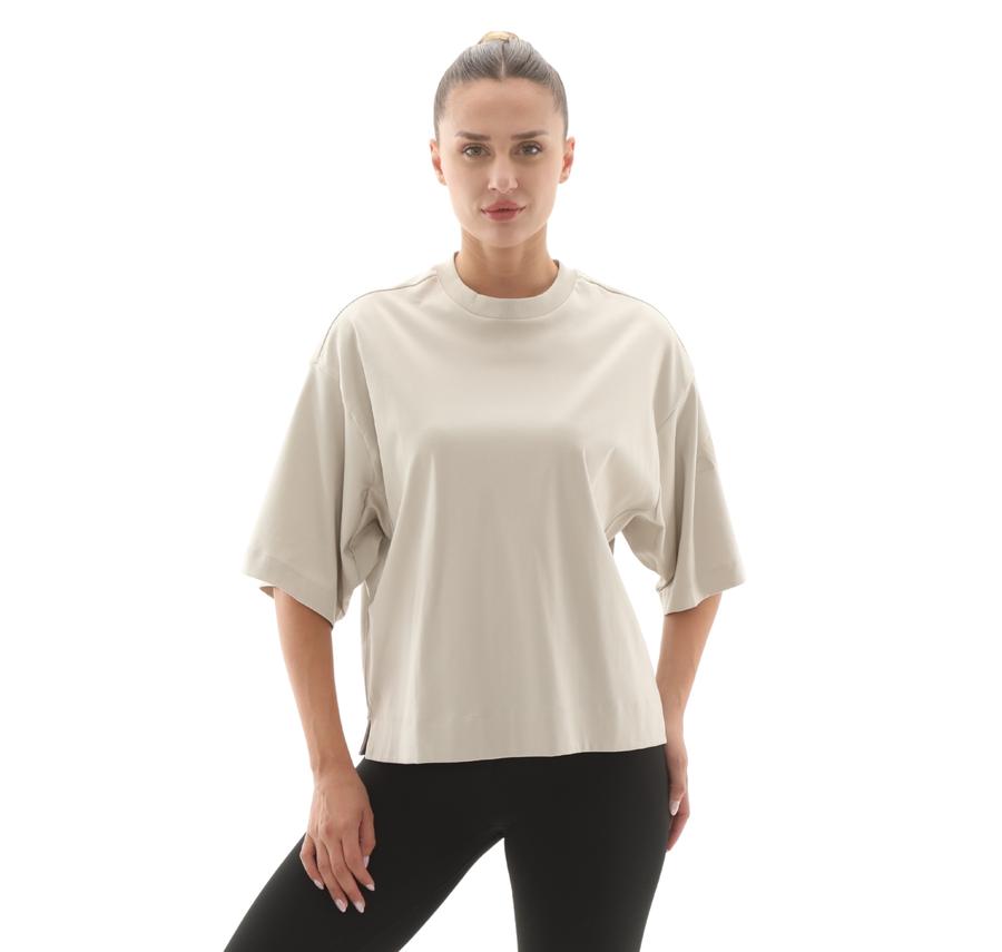 adidas W All Szn Sl T Kadın T-Shirt Krem adidas W All Szn Sl T Kadın T-Shirt Krem