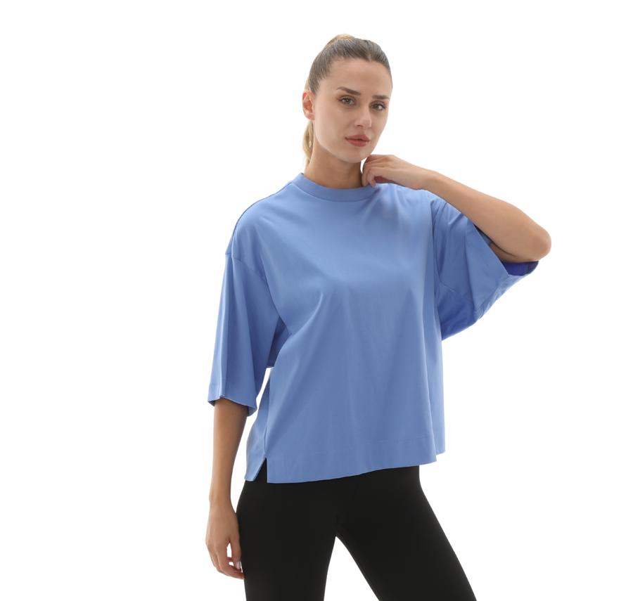 adidas W All Szn Sl T Kadın T-Shirt Mavi adidas W All Szn Sl T Kadın T-Shirt Mavi