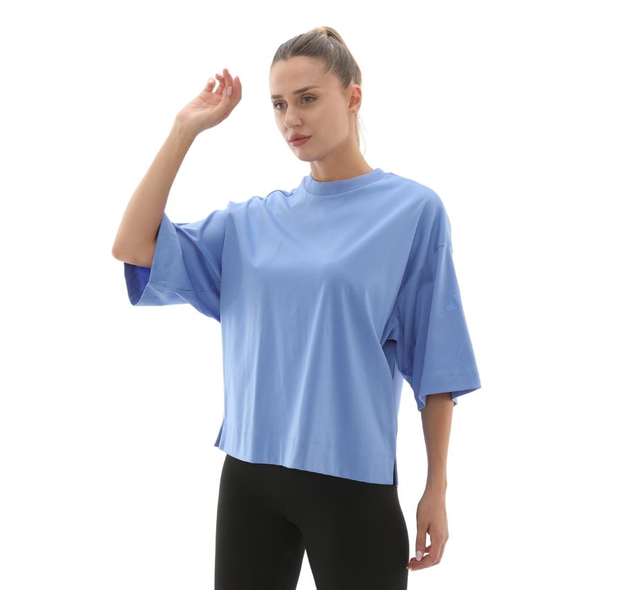adidas W All Szn Sl T Kadın T-Shirt Mavi adidas W All Szn Sl T Kadın T-Shirt Mavi