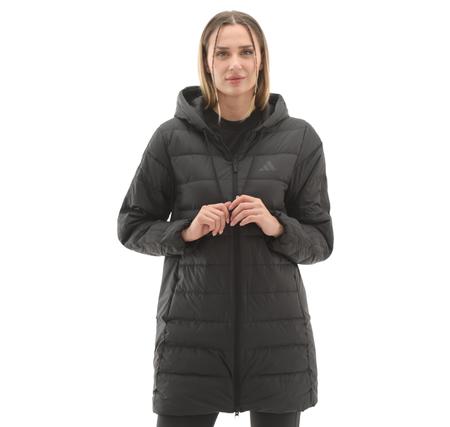 adidas W Ess 3S L D Hp Kadın Mont Siyah adidas W Ess 3S L D Hp Kadın Mont Siyah