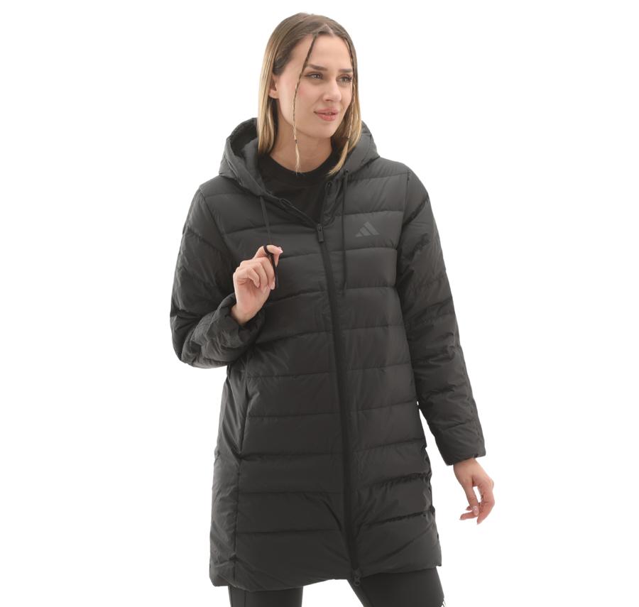 adidas W Ess 3S L D Hp Kadın Mont Siyah adidas W Ess 3S L D Hp Kadın Mont Siyah