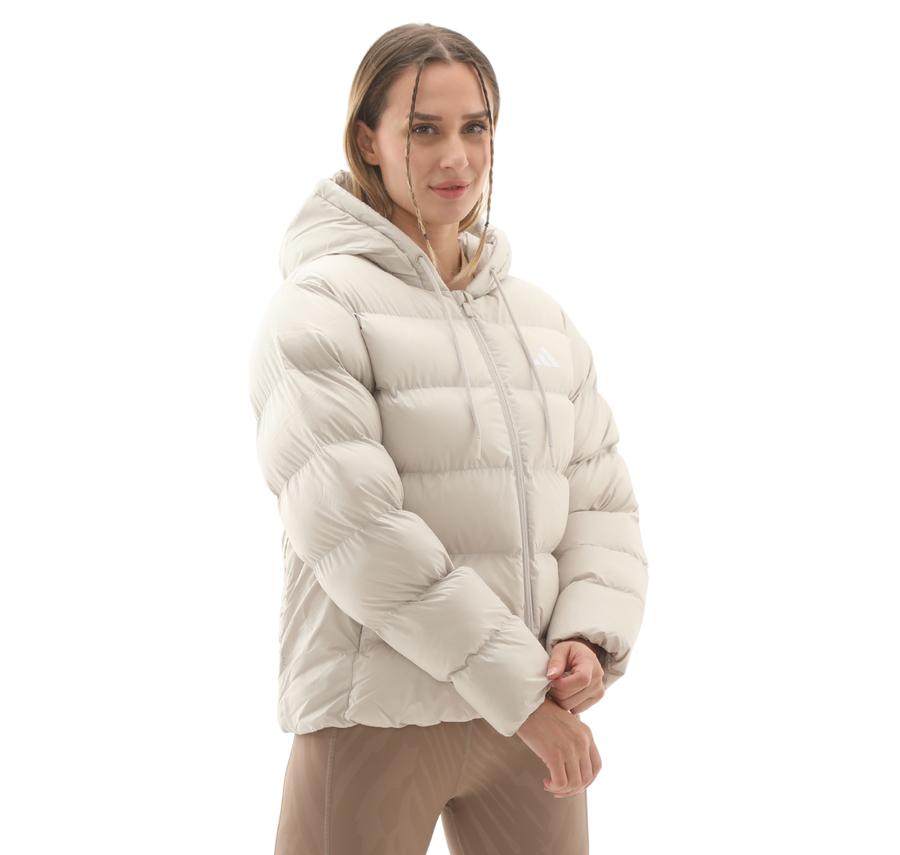 adidas W Ess Sd P Hd J Kadın Mont Beyaz adidas W Ess Sd P Hd J Kadın Mont Beyaz