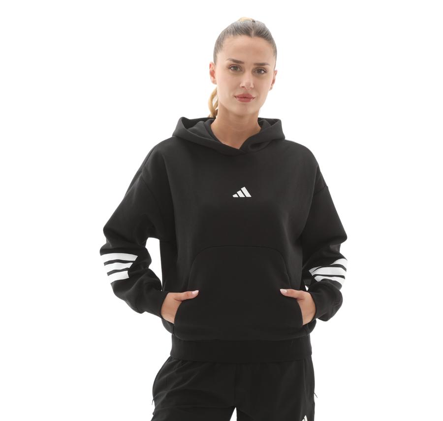adidas W Fı 3S Oh Hd Kadın Sweatshirt Siyah adidas W Fı 3S Oh Hd Kadın Sweatshirt Siyah