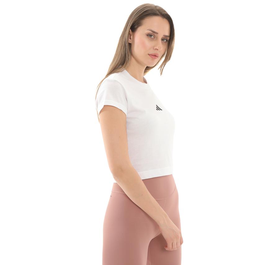 adidas W Fı Sl Bb Tee Kadın T-Shirt Beyaz adidas W Fı Sl Bb Tee Kadın T-Shirt Beyaz