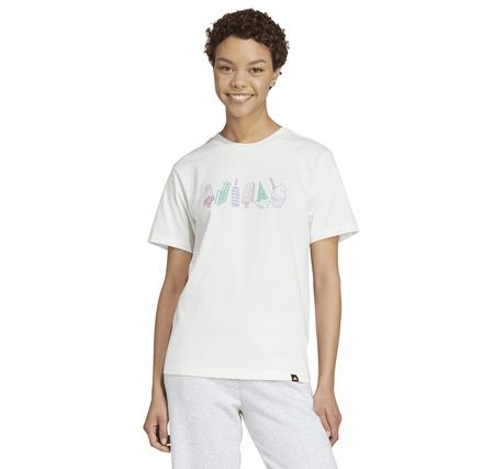 adidas W L Food Tee Kadın T-Shirt Beyaz