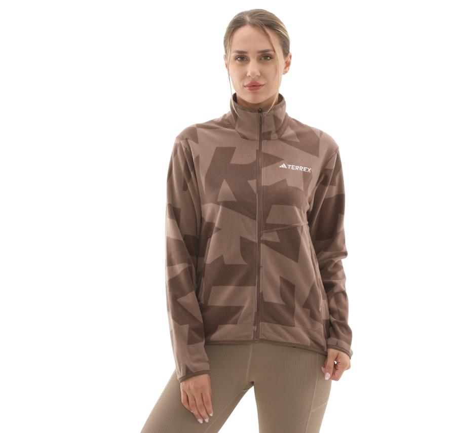 adidas Terrex W Mt Aop Fz Fl Kadın Ceket Haki adidas Terrex W Mt Aop Fz Fl Kadın Ceket Haki