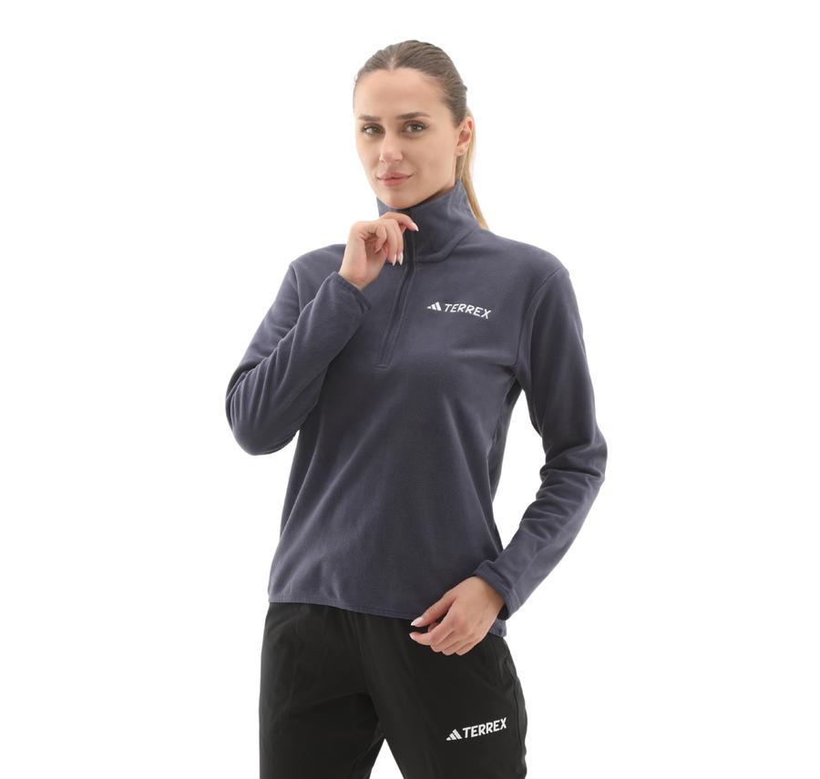 adidas W Mt Ess Hz Fl Kadın Sweatshirt Mor adidas W Mt Ess Hz Fl Kadın Sweatshirt Mor