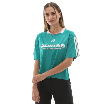 adidas W Tıro Q3 Tee Kadın T-Shirt Turkuaz