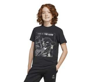 adidas X Star Wars The Mandaloria Çocuk T-Shirt Siyah
