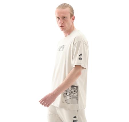 adidas X Star Wars The Mandalorian Erkek T-Shirt Bej