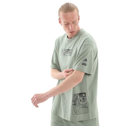 adidas X Star Wars The Mandalorian Erkek T-Shirt Yeşil