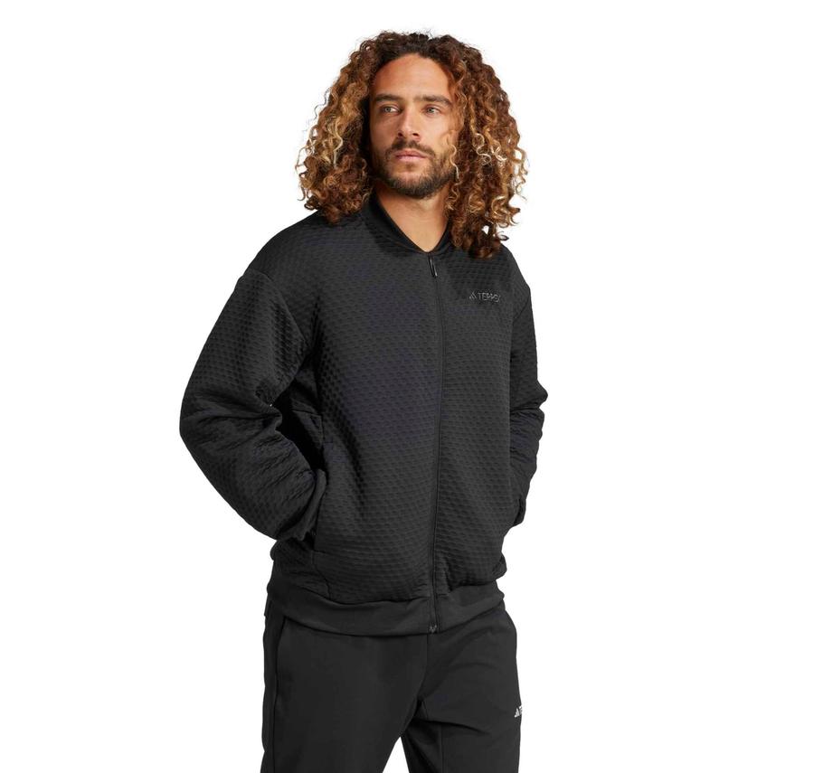 adidas Terrex Xpl Sweat Jkt Erkek Ceket Siyah adidas Terrex Xpl Sweat Jkt Erkek Ceket Siyah