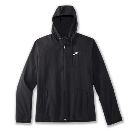 Brooks Canopy Jacket Erkek Yağmurluk-Rüzgarlık Siyah