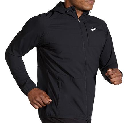 Brooks Canopy Jacket Erkek Yağmurluk-Rüzgarlık Siyah