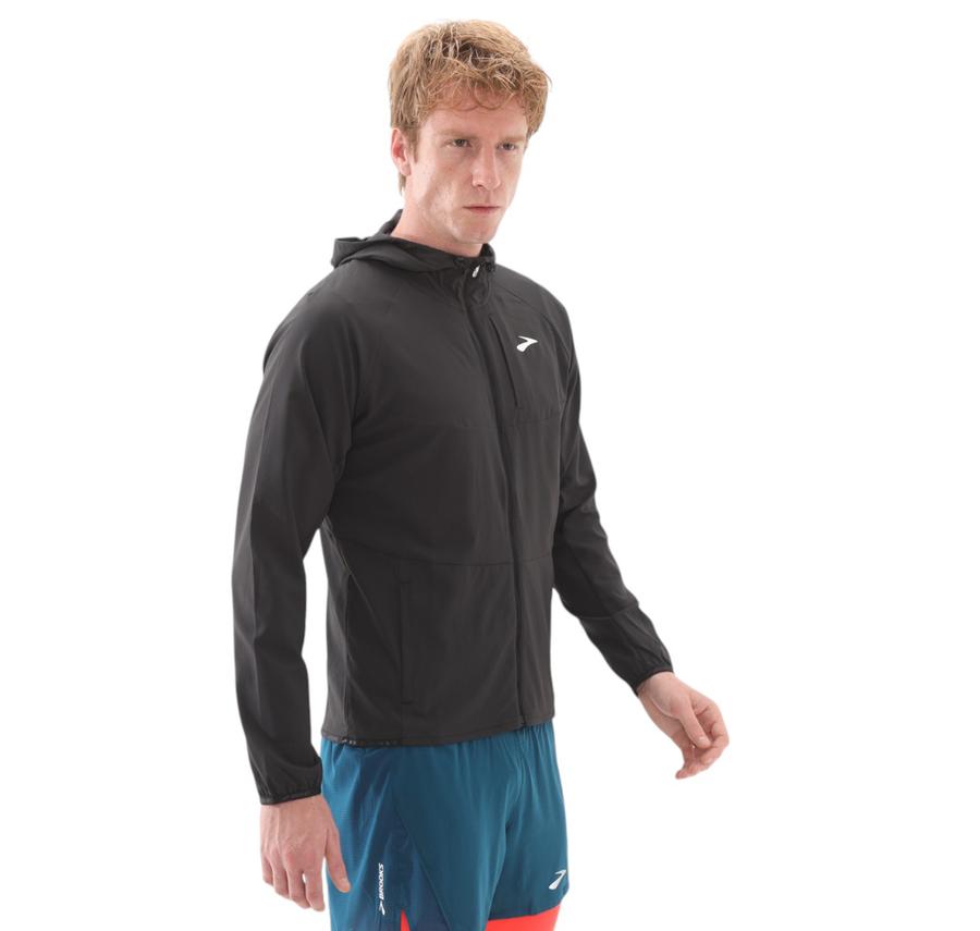 Brooks Canopy Jacket Erkek Yağmurluk-Rüzgarlık Siyah Brooks Canopy Jacket Erkek Yağmurluk-Rüzgarlık Siyah