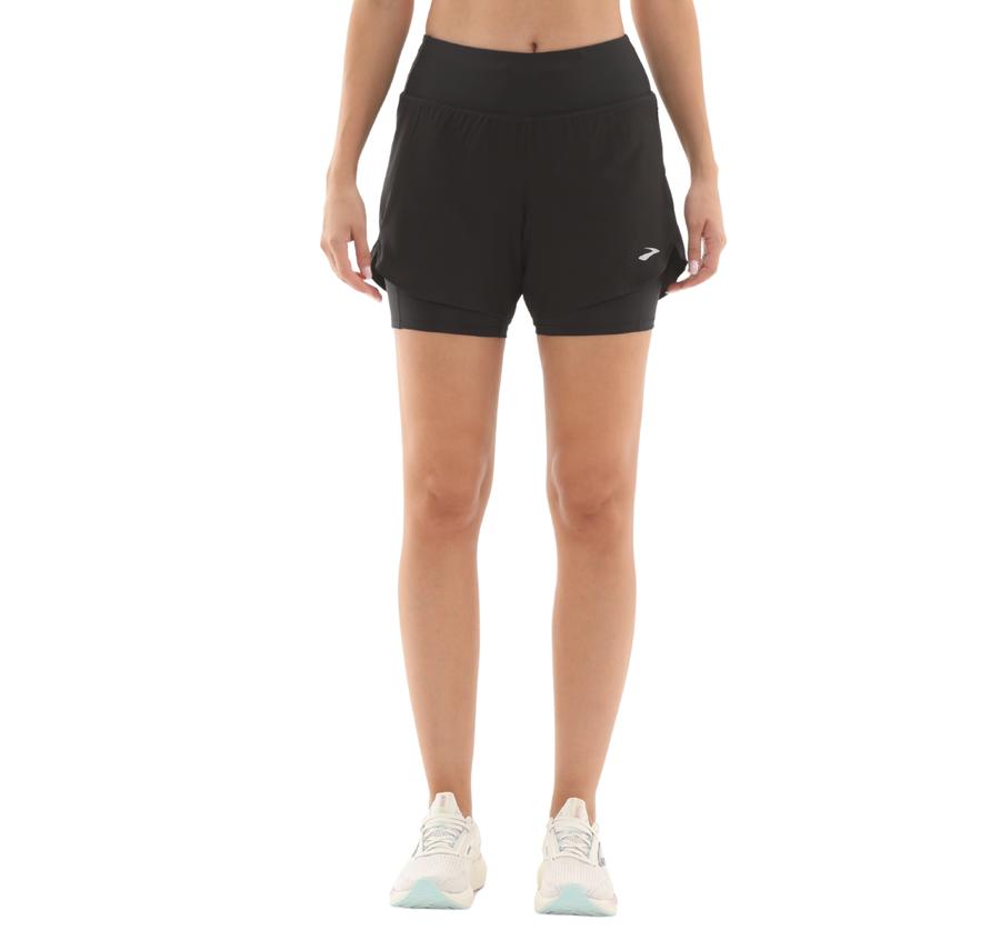 Brooks Chaser 5 2-In-1 Short 2.0 Kadın Şort Ve Kapri Siyah Brooks Chaser 5 2-In-1 Short 2.0 Kadın Şort Ve Kapri Siyah