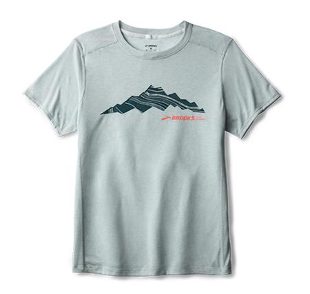 Brooks Distance Short Sleeve 3.0 Erkek T-Shirt Gri