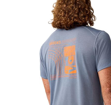 Brooks Distance Short Sleeve 3.0 Erkek T-Shirt Gri