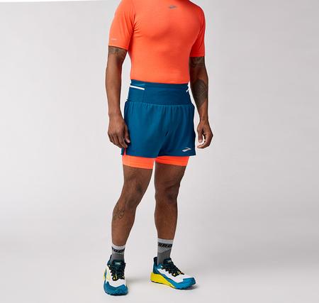 Brooks High Point 5" 2-In-1 Short 2.0 Erkek Şort Ve Kapri İndigo