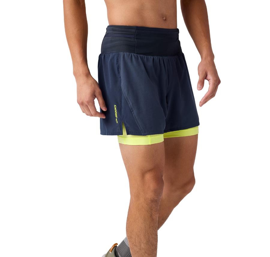 Brooks High Point 5 2-In-1 Short 2.0 Erkek Şort Ve Kapri Siyah Brooks High Point 5 2-In-1 Short 2.0 Erkek Şort Ve Kapri Siyah