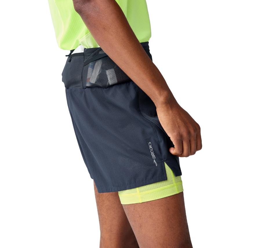 Brooks High Point 5 2-In-1 Short 2.0 Erkek Şort Ve Kapri Siyah Brooks High Point 5 2-In-1 Short 2.0 Erkek Şort Ve Kapri Siyah