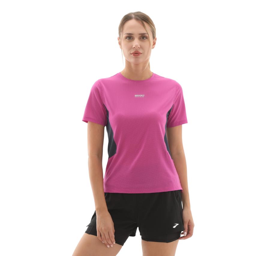 Brooks High Point Short Sleeve 2.0 Kadın T-Shirt Pembe Brooks High Point Short Sleeve 2.0 Kadın T-Shirt Pembe