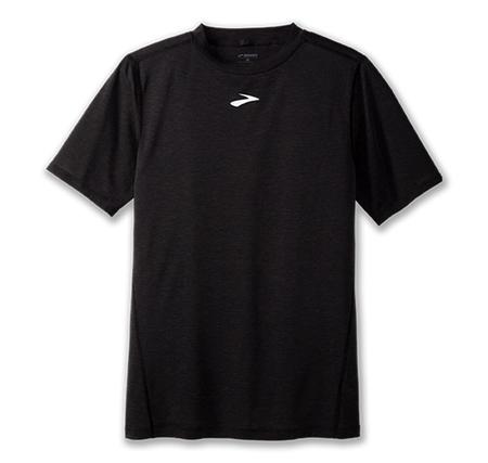 Brooks High Point Short Sleeve Erkek T-Shirt Siyah