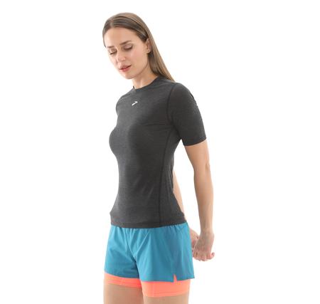 Brooks High Point Short Sleeve Kadın T-Shirt Siyah