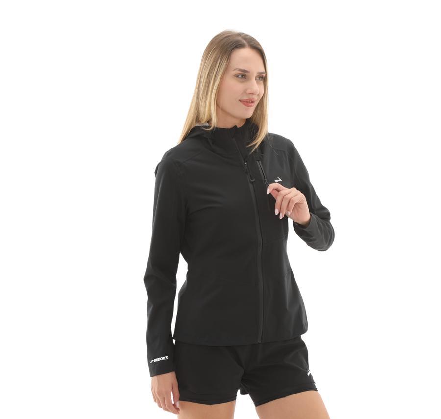 Brooks High Point Waterproof Jacket 2 Kadın Yağmurluk-Rüzgarlık Siyah Brooks High Point Waterproof Jacket 2 Kadın Yağmurluk-Rüzgarlık Siyah