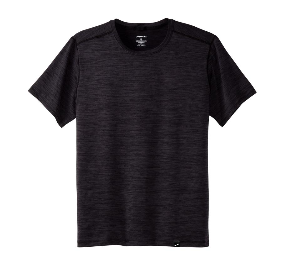 Brooks Luxe Short Sleeve Erkek T-Shirt Siyah Brooks Luxe Short Sleeve Erkek T-Shirt Siyah