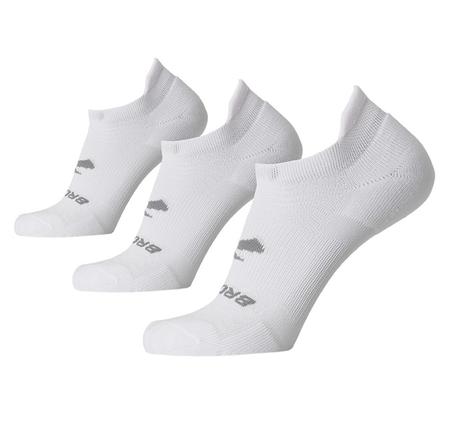 Brooks Run-In No Show 3-Pack Çorap Beyaz