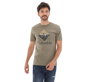 Columbia Csc M Hood Nıghtscape Ss Tee Erkek T-Shirt Haki