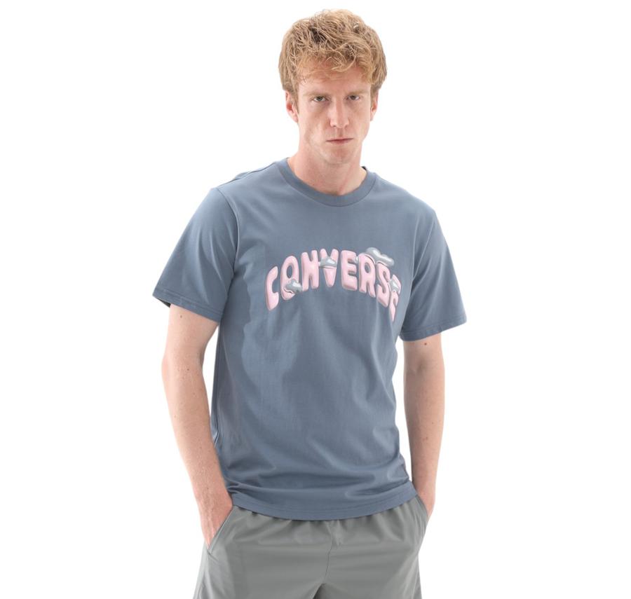 Converse Clouds T-Shırt T-Shirt Mavi Converse Clouds T-Shırt T-Shirt Mavi