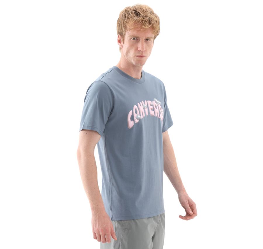 Converse Clouds T-Shırt T-Shirt Mavi Converse Clouds T-Shırt T-Shirt Mavi