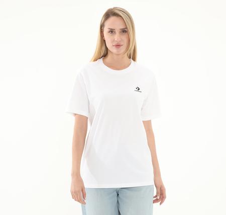 Converse Go-To Embroıdered Star Chevron Standard Fıt T-Shırt T-Shirt Beyaz