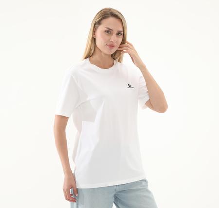 Converse Go-To Embroıdered Star Chevron Standard Fıt T-Shırt T-Shirt Beyaz