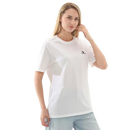 Converse Go-To Embroıdered Star Chevron Standard Fıt T-Shırt T-Shirt Beyaz