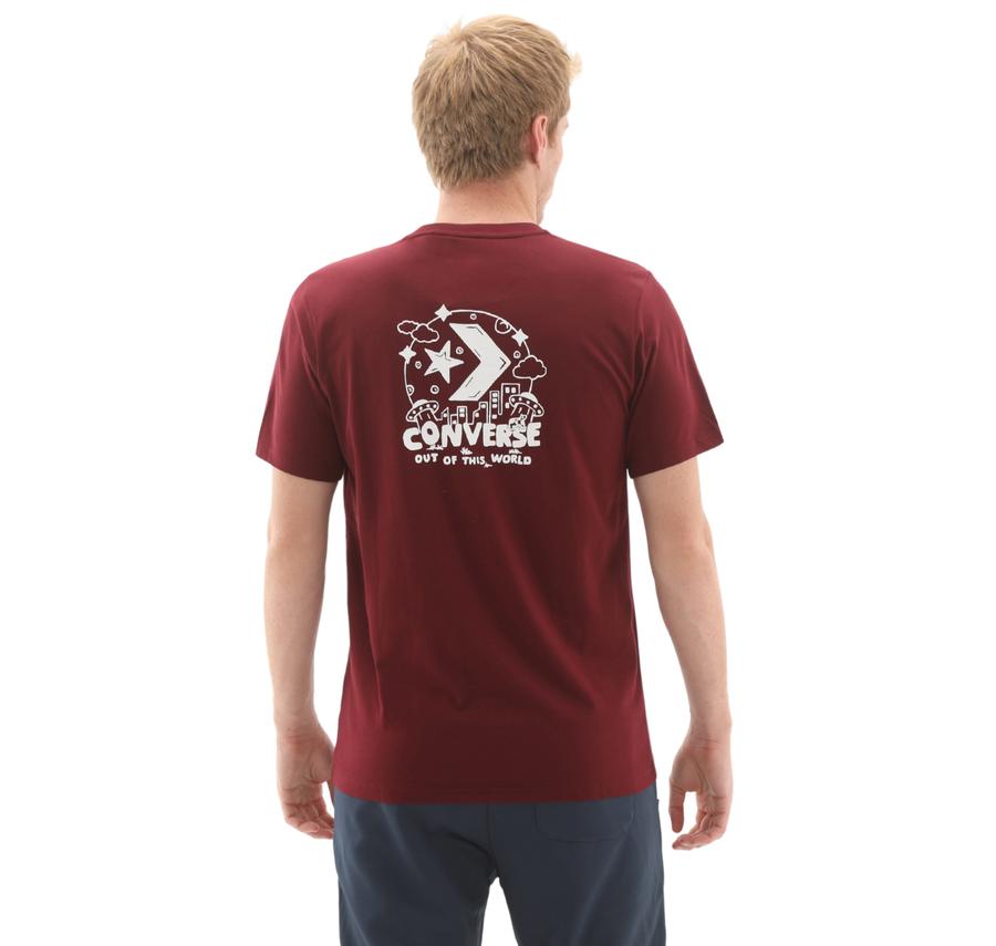 Converse Out Of Thıs World Tee T-Shirt Bordo Converse Out Of Thıs World Tee T-Shirt Bordo