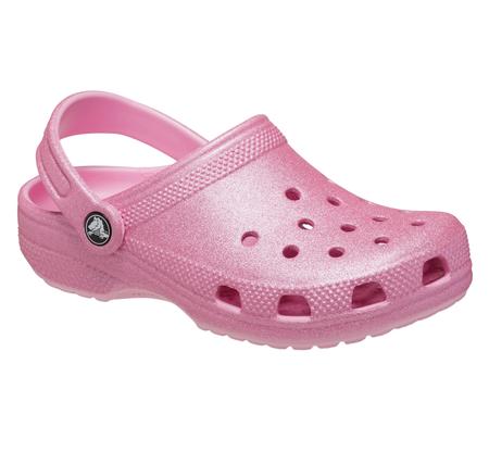 Crocs Classic Glitter Clog T Çocuk Terlik Pembe
