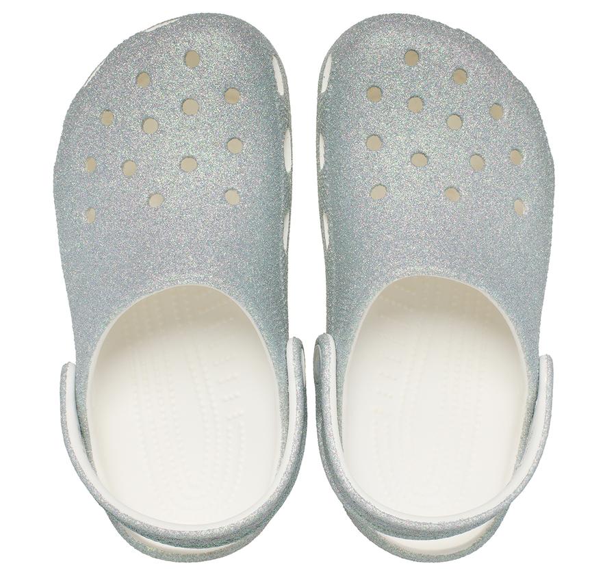 Crocs Classic Iridescent Glitter Cgk Çocuk Terlik Gri Crocs Classic Iridescent Glitter Cgk Çocuk Terlik Gri