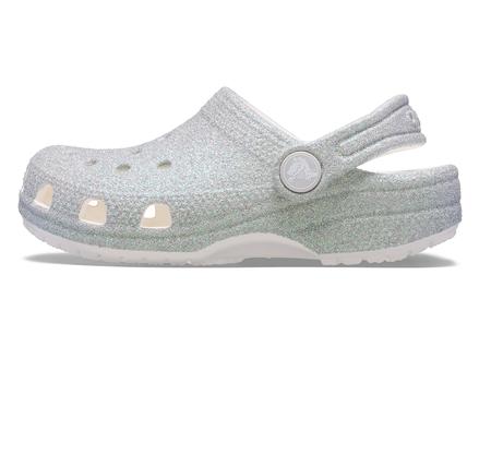 Crocs Classic Iridescent Glitter Cgk Çocuk Terlik Gri