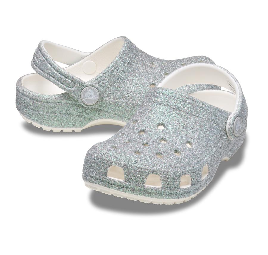 Crocs Classic Iridescent Glitter Cgk Çocuk Terlik Gri Crocs Classic Iridescent Glitter Cgk Çocuk Terlik Gri