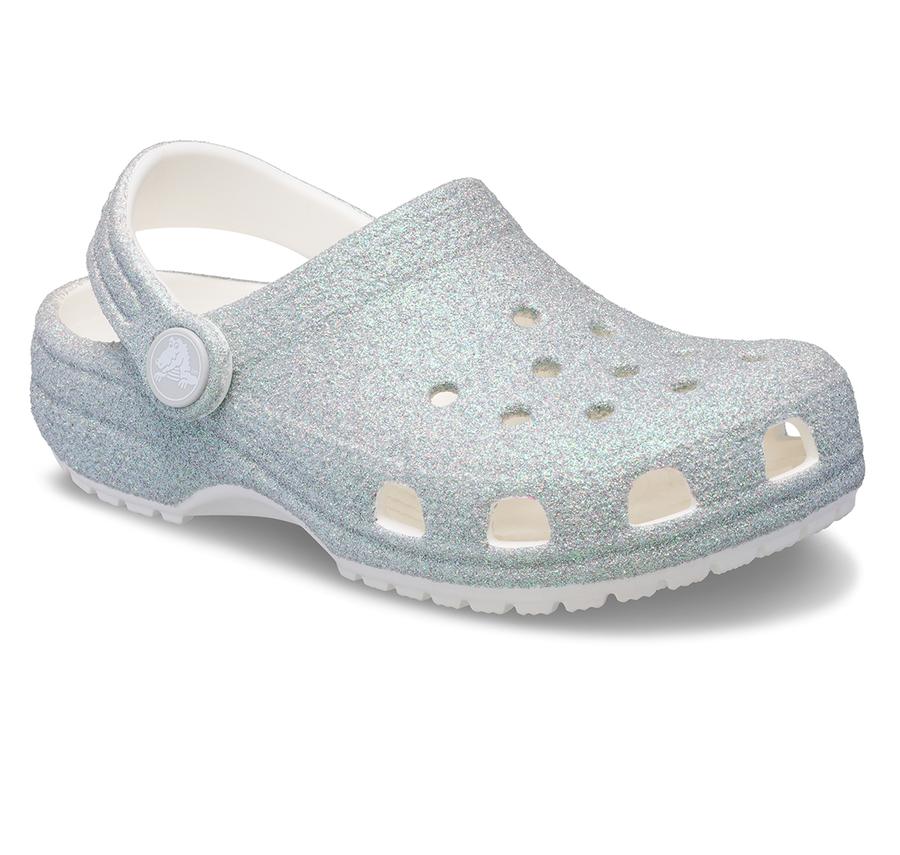 Crocs Classic Iridescent Glitter Cgk Çocuk Terlik Gri Crocs Classic Iridescent Glitter Cgk Çocuk Terlik Gri
