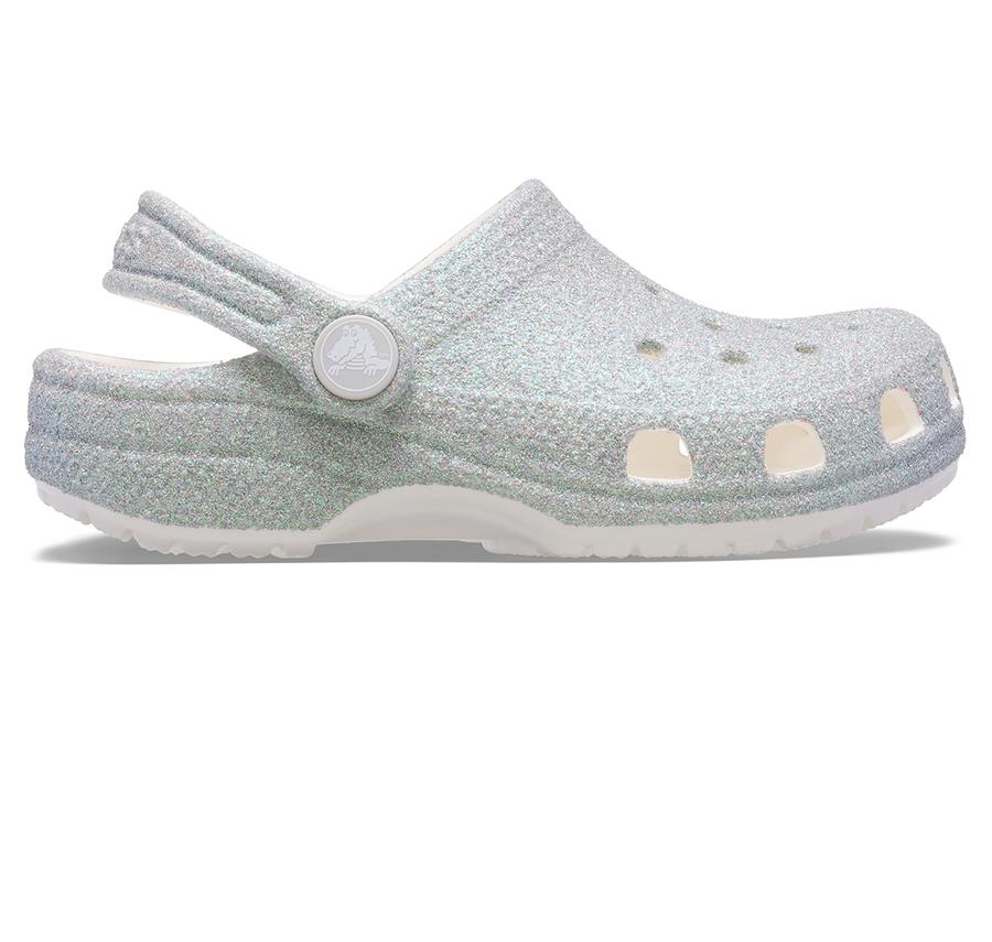 Crocs Classic Iridescent Glitter Cgk Çocuk Terlik Gri Crocs Classic Iridescent Glitter Cgk Çocuk Terlik Gri