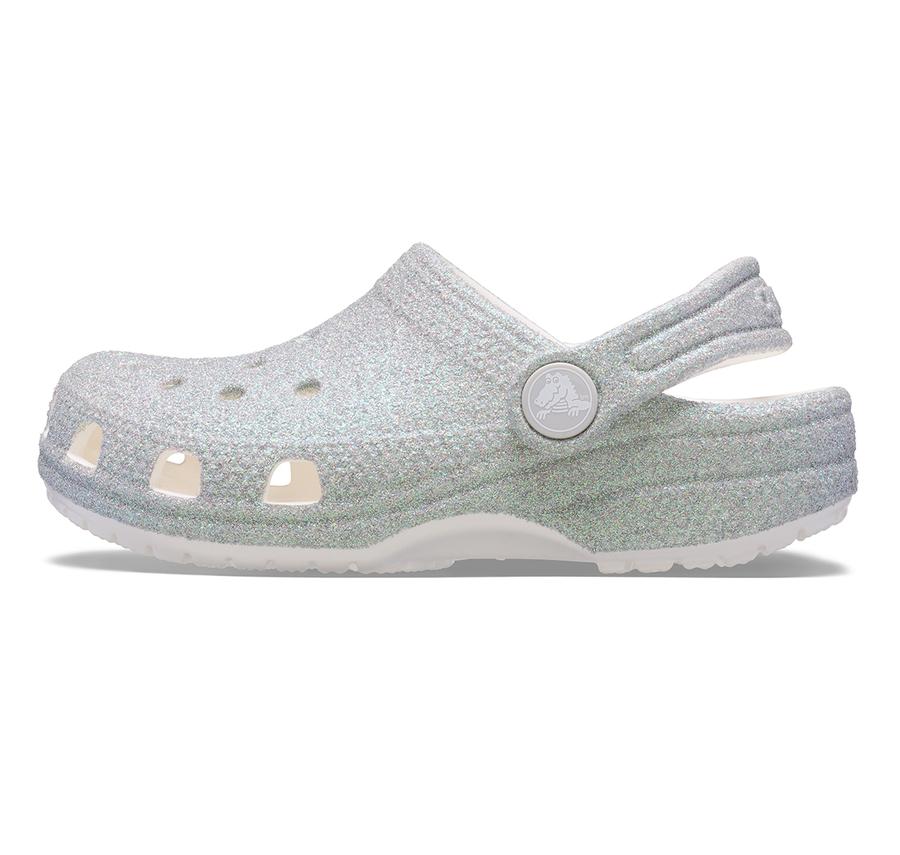 Crocs Classic Iridescent Glitter Cgt Çocuk Terlik Gri Crocs Classic Iridescent Glitter Cgt Çocuk Terlik Gri