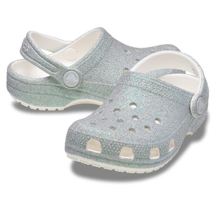 Crocs Classic Iridescent Glitter Cgt Çocuk Terlik Gri