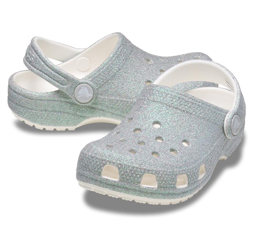 Crocs Classic Iridescent Glitter Cgt Çocuk Terlik Gri Crocs Classic Iridescent Glitter Cgt Çocuk Terlik Gri